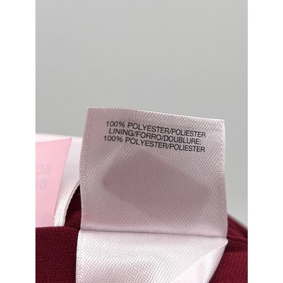 H9 Nine West Burgundy Beaded Maxi Dress Womens 16 Formal Chiffon Gown - Picture 6 of 7